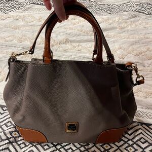 Dooney & Bourke Charcoal and Chestnut Satchel